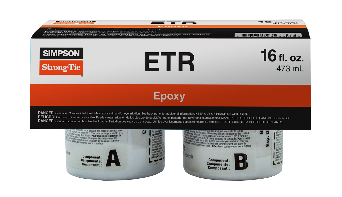 Simpson Strong-Tie ETR16 ETR Concrete Repair and Paste-Over Epoxy (16 oz.)
