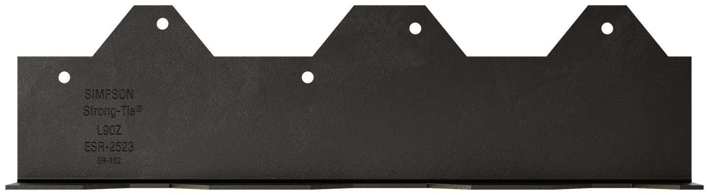 Simpson Strong-Tie L90PC Outdoor Accents® 9 in. 16-Gauge ZMAX®, Black Powder-Coated Reinforcing L Angle