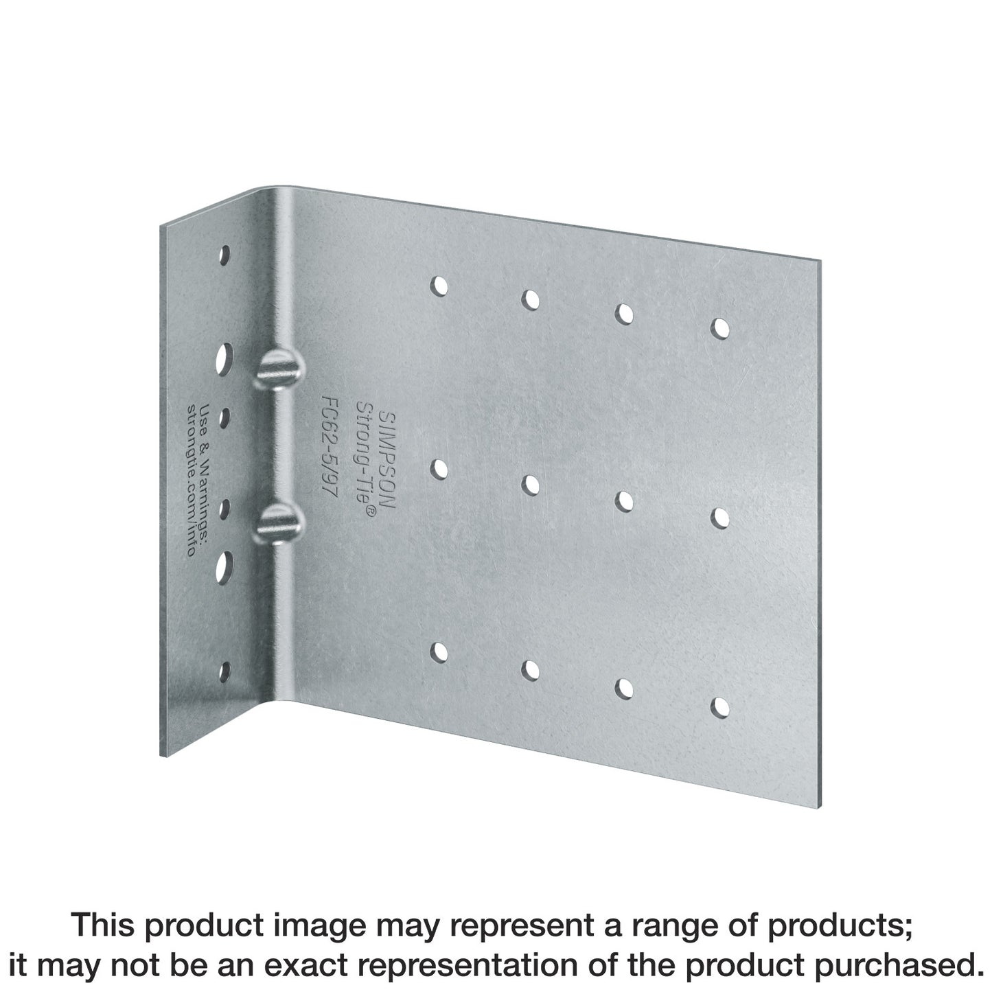 Simpson Strong-Tie FC62-5/97-R25 FC 2 in. x 6 in. x 5 in. 12-Gauge Bypass Framing Fixed-Clip Connector (Qty-25)