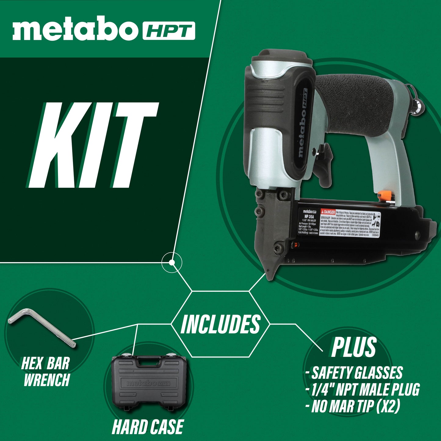 Clavadora de microclavos Metabo HPT NP35AM calibre 23 | NP35A