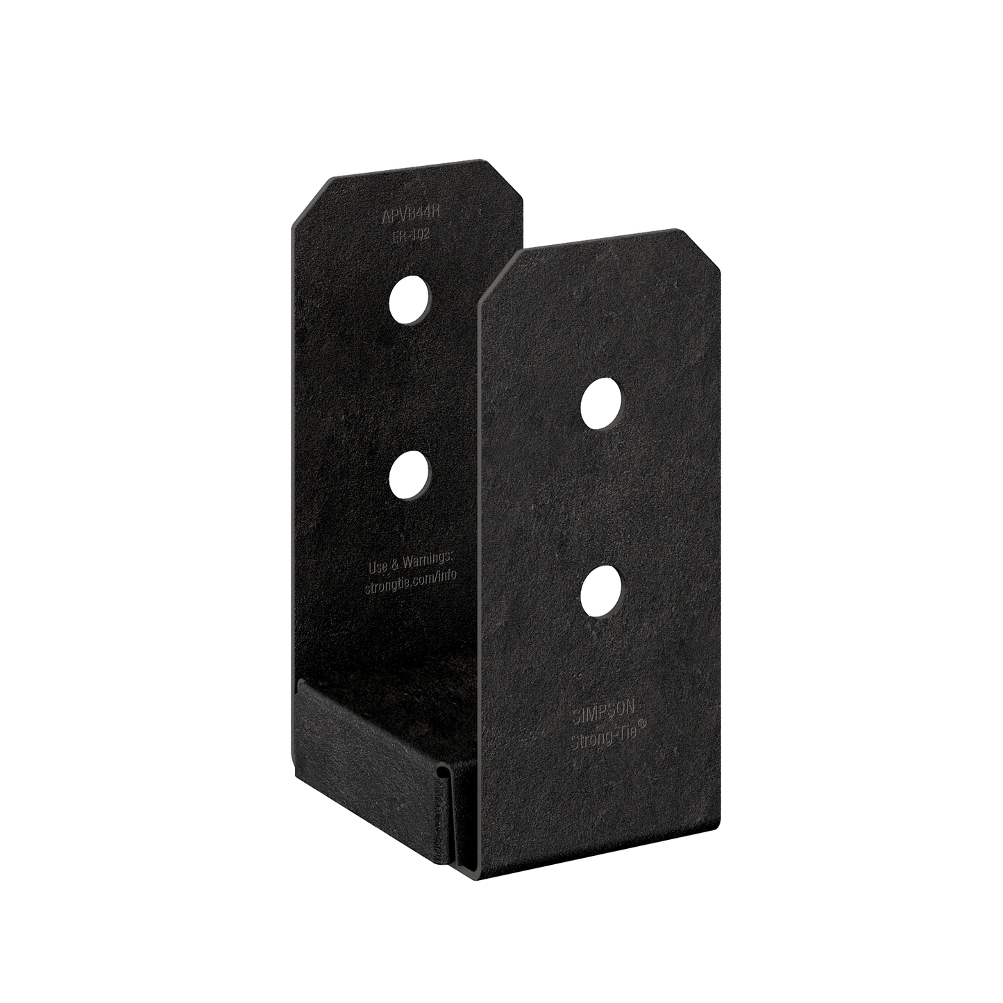 Simpson Strong-Tie APVB44R Outdoor Accents® Avant Collection™ ZMAX®, Black Powder-Coated Post Base for 4x4 Rough (Pack of 8)