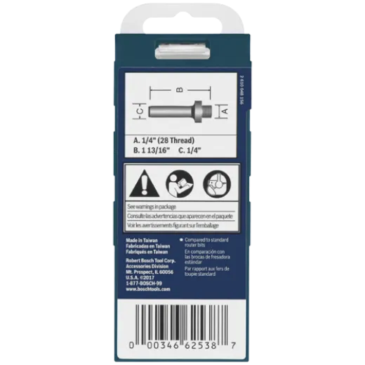 BOSCH 82816MC 1/4 In. Mortising Arbor (Router Bit)
