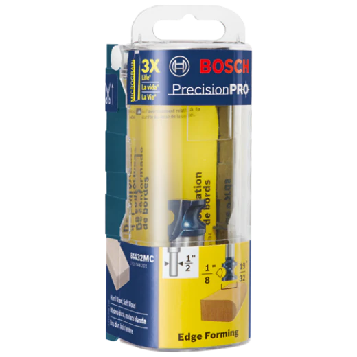 BOSCH 84432MC 1/4 In. 19/32 In. x 1/2 In. Carbide-Tipped Bullnose Router Bit