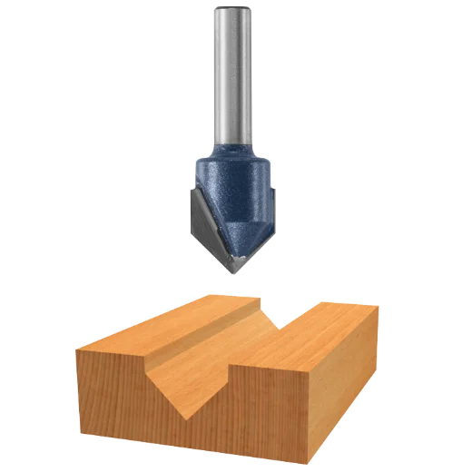 BOSCH 85219MC 90° x 9/16 In. Carbide Tipped V-Groove Bit (Router Bit)