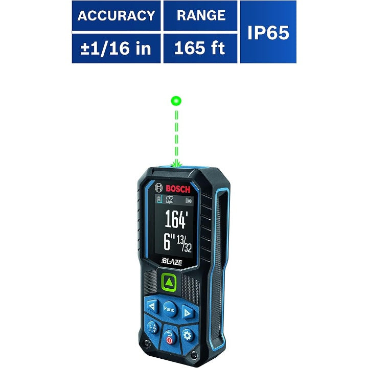 BOSCH GLM165-25G BLAZE™ Green-Beam 165 Ft. Laser Measure