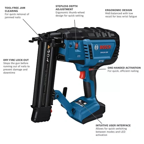 BOSCH GNH18V-18MN 18-Gauge Brad Nailer (Bare Tool)