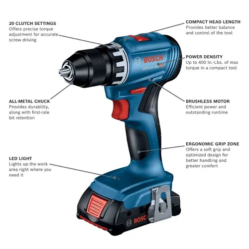 BOSCH GXL18V-27B22 Cordless 18V 2-Tool Combo Kits