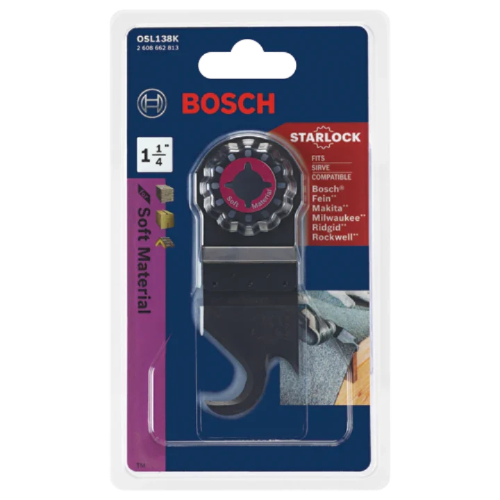 BOSCH OSL138K 1-1/4 In. Starlock® Oscillating Multi Tool Hook Knife Blade