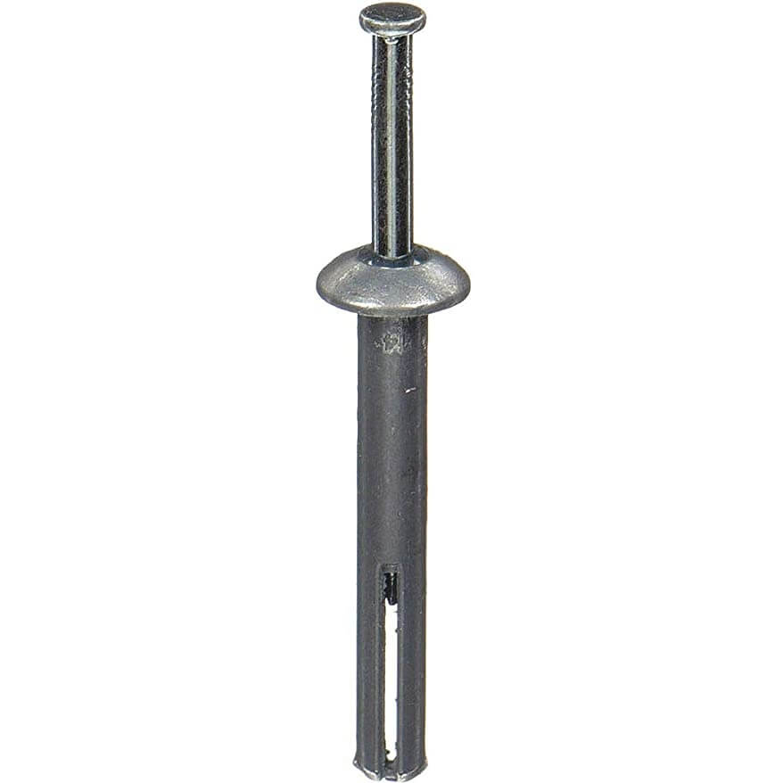 DEWALT 02820-PWR - 1/4" x 1-1/2" Zamac Nailin Hammer Drive Anchor, Mushroom Head (100/Box)