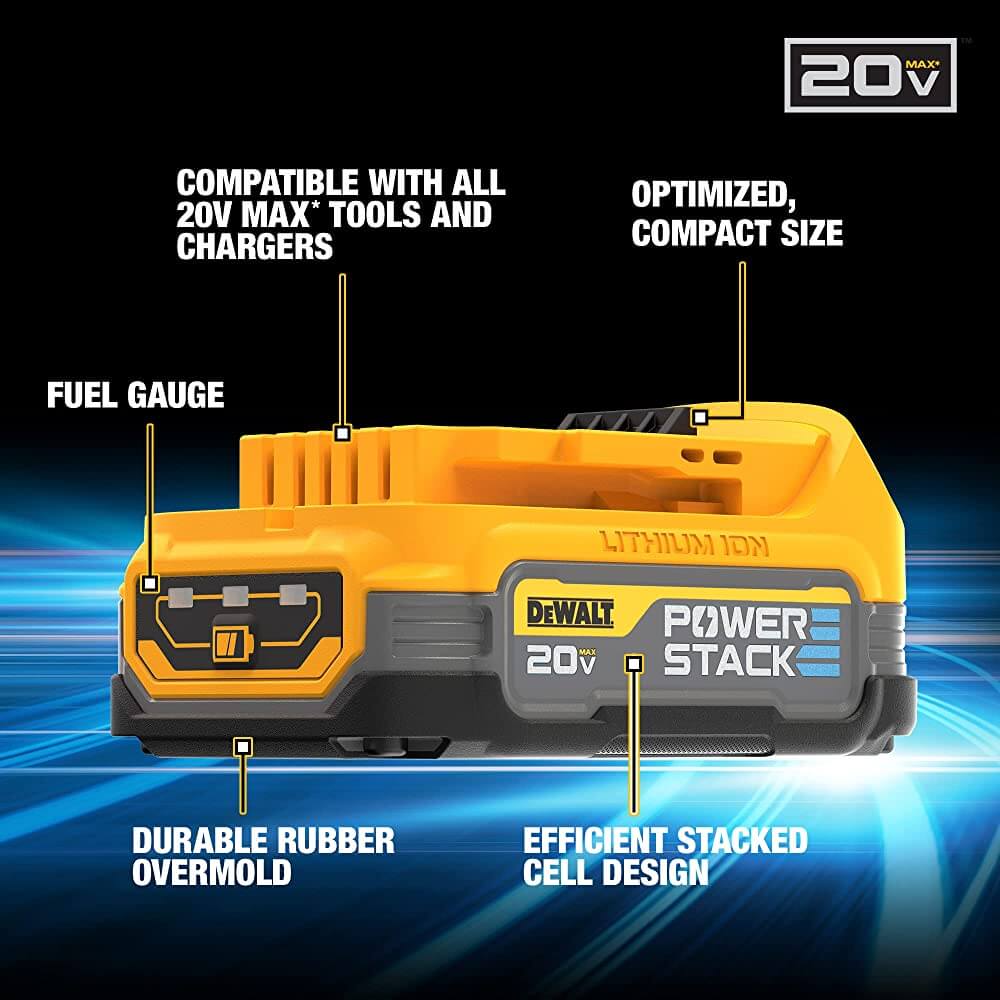 DEWALT DCBP034 20V MAX* Starter Kit with POWERSTACK Compact Battery