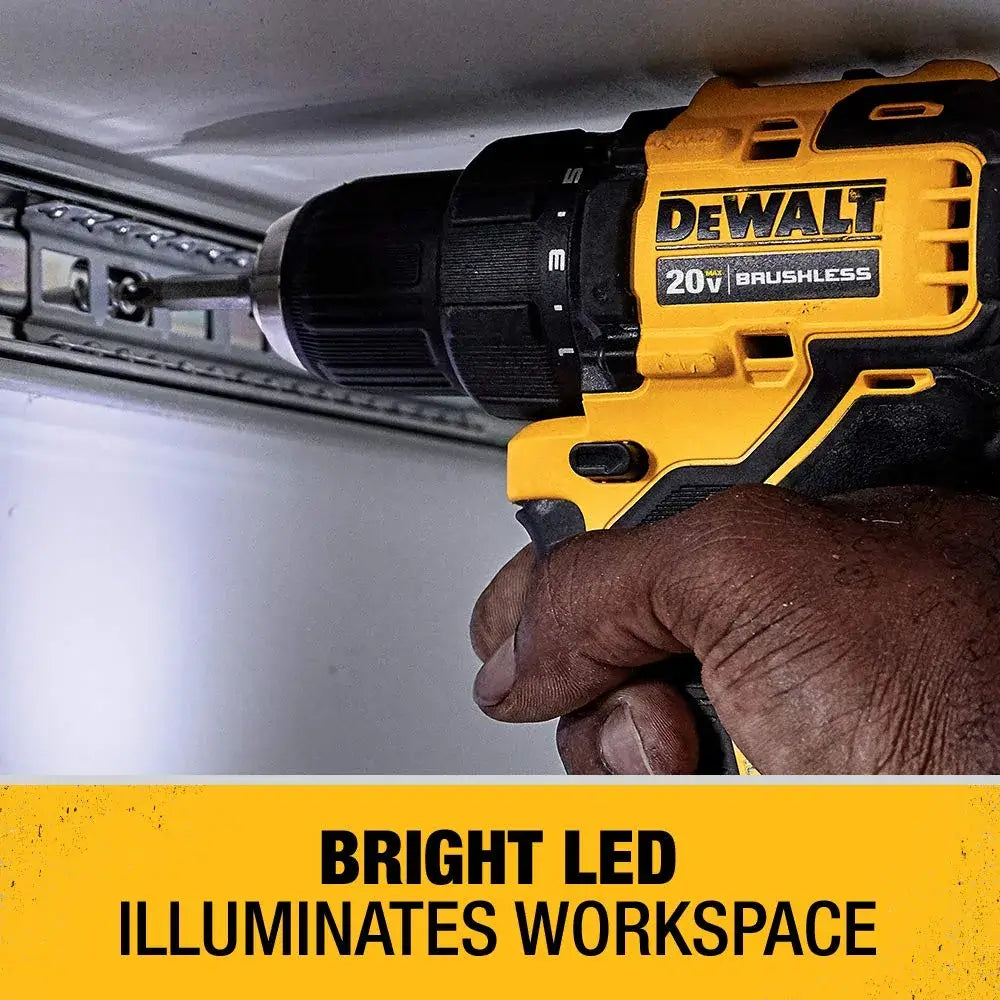 DEWALT DCD708C2 ATOMIC 20V MAX* Brushless Compact 1/2 in. Drill/Driver Kit