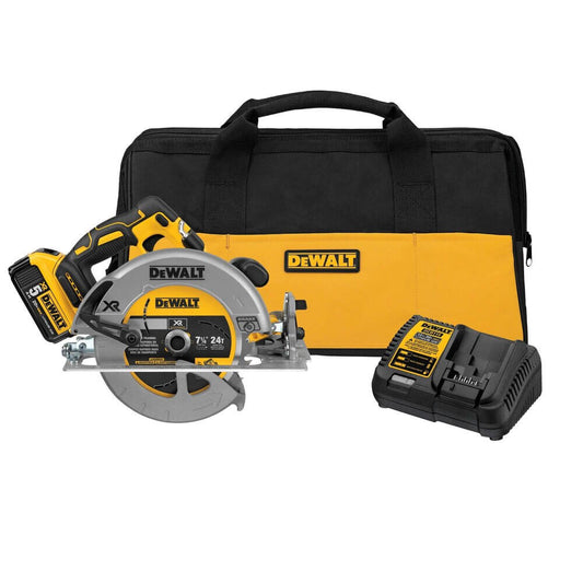 Sierra circular inalámbrica DEWALT DCS570P1 20V MAX* de 7-1/4 pulgadas con kit de freno