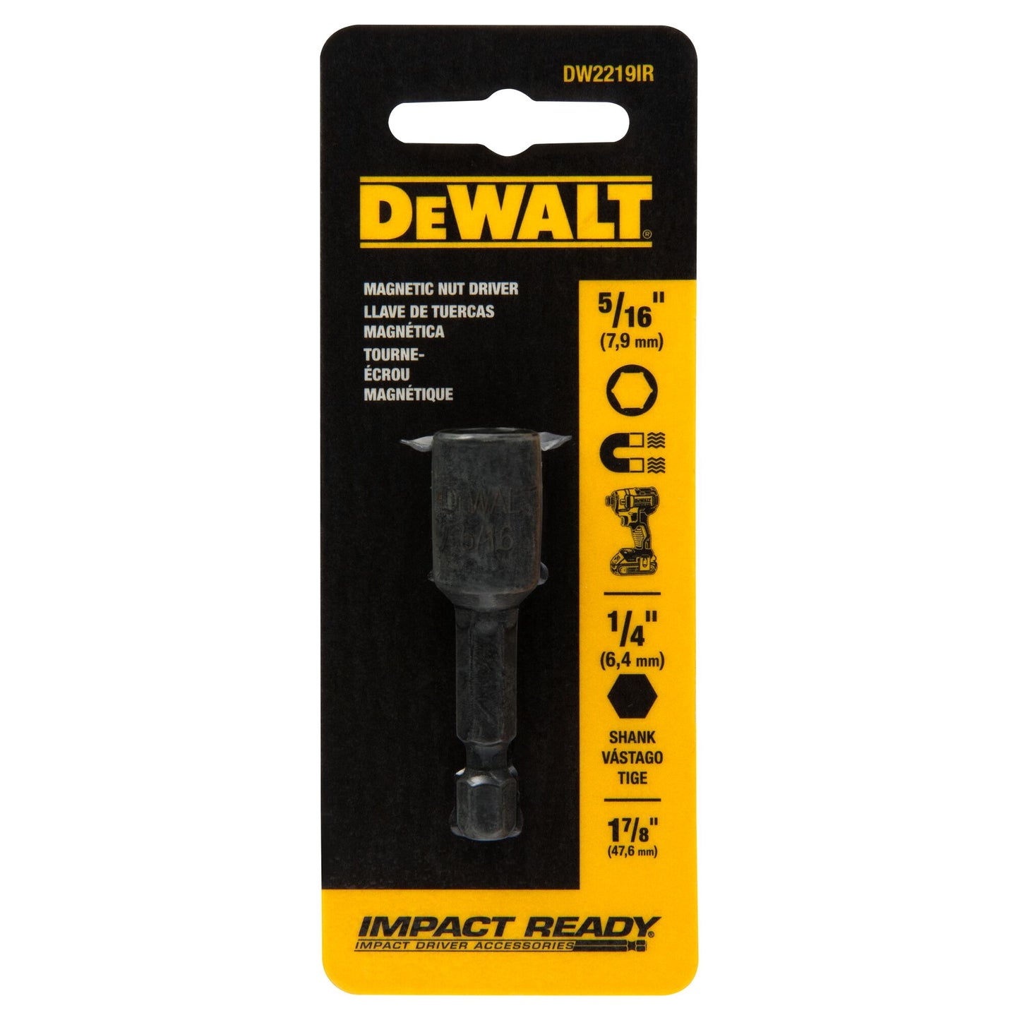 DeWalt DW2219 Z 5/16 X 1-7/8 Mag Socket D