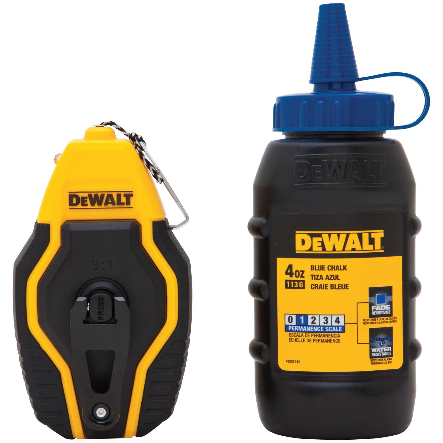 DeWalt DWHT47257L Compact Chalk Reel With Blue Chalk