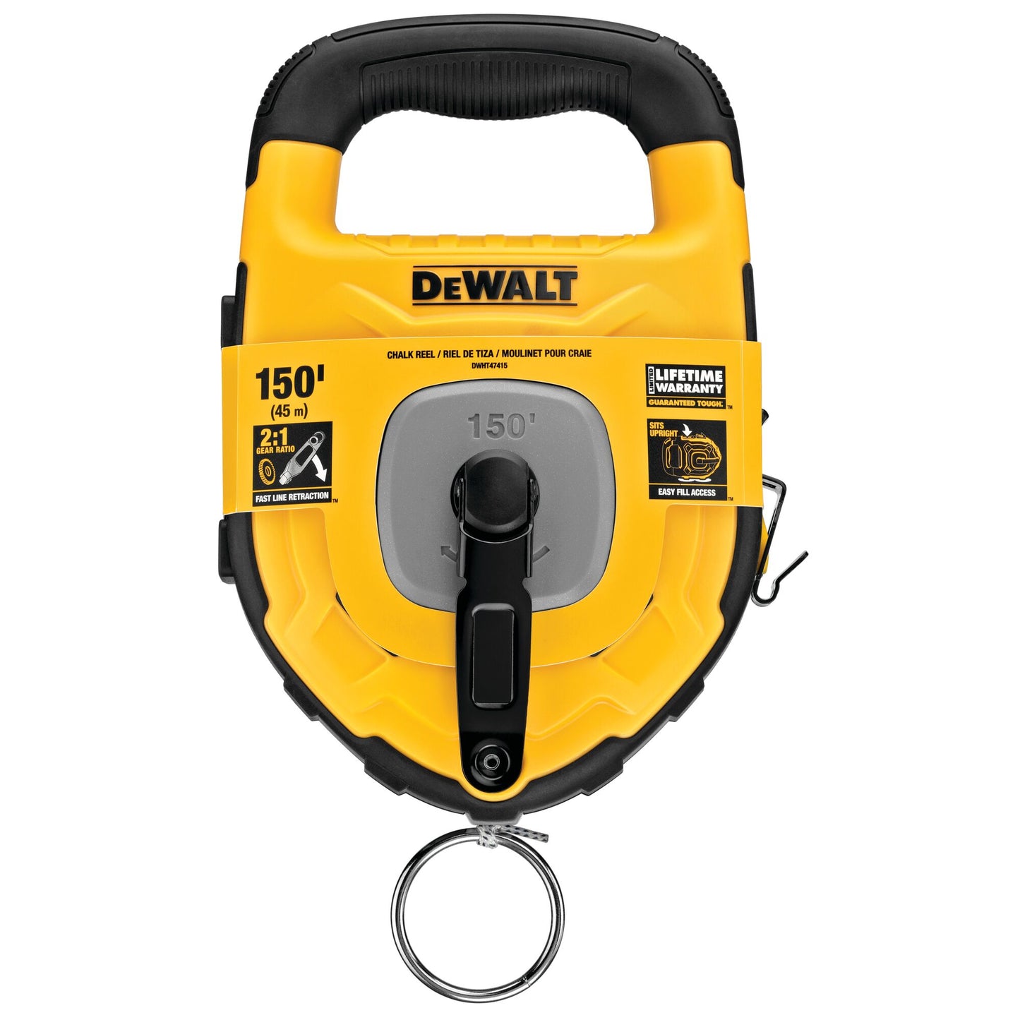 DeWalt DWHT47415 45 m /150 ft. Large Capacity Chalk Reel