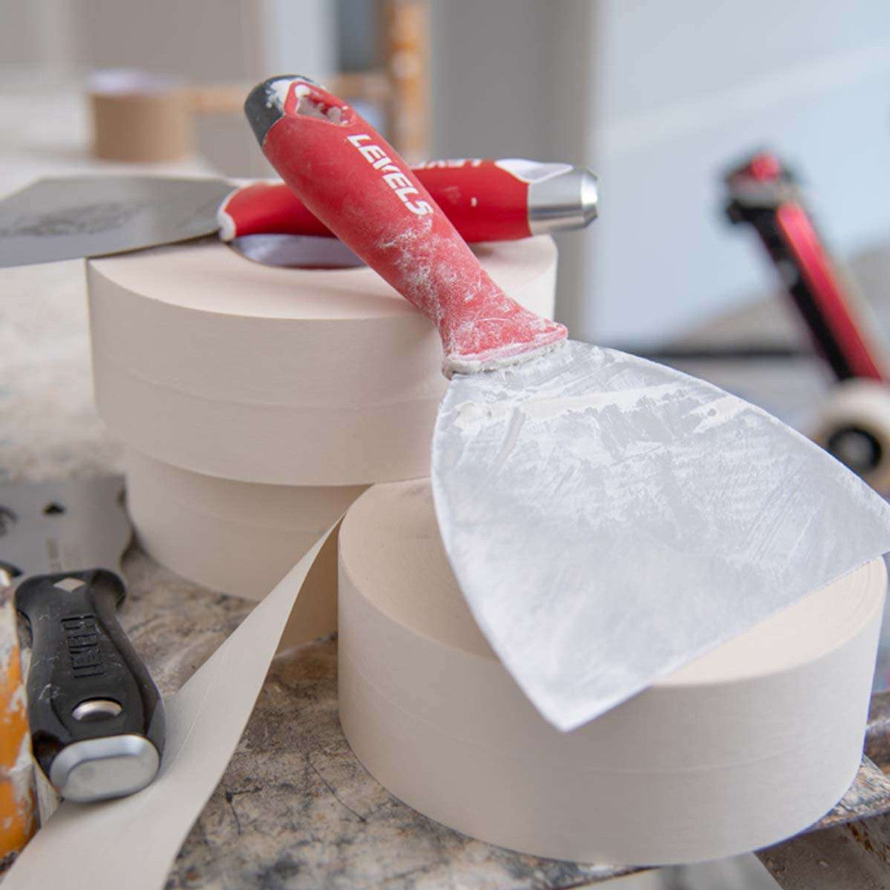 Level 5 Tools 5-146 10" Stainless Steel Joint Knife w/ Soft Grip Handle