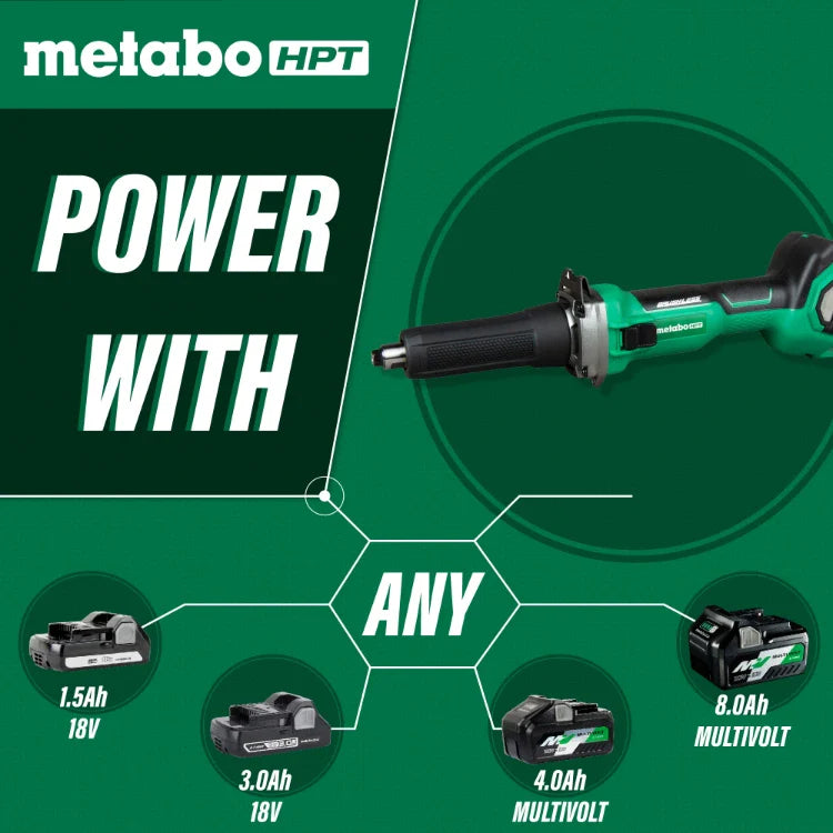 Metabo HPT GP18DAQ4M 18V Brushless 2 Inch Variable Slide Switch Die Grinder (Tool Body Only)