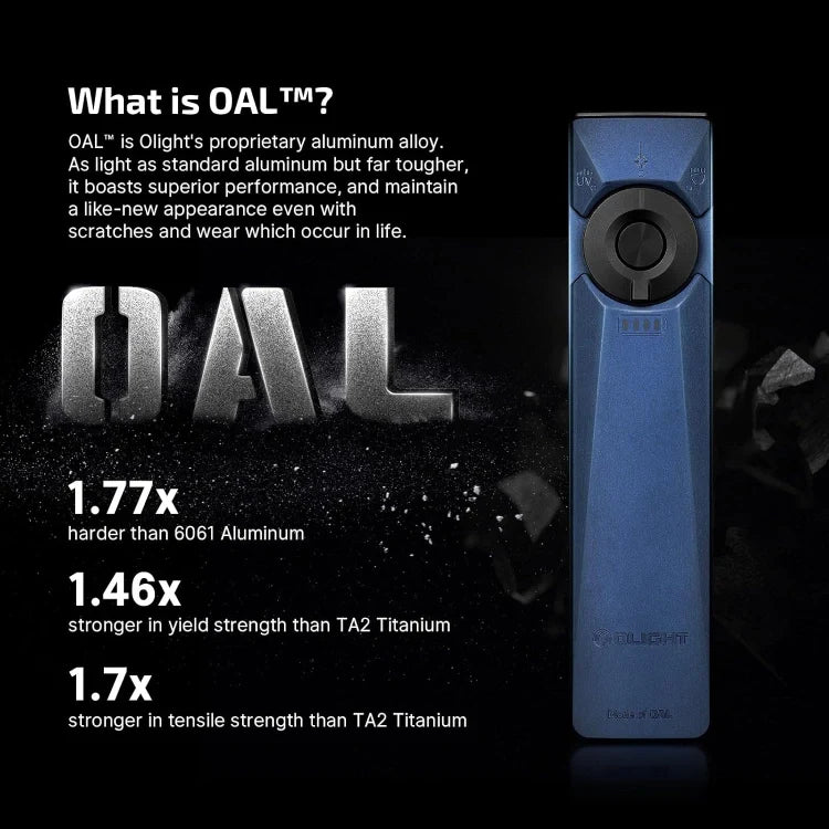 OLIGHT ARKFELDULTRA3RNBCW Arkfeld Ultra 3-in-1 EDC Flashlight with O-aluminum Material Color-Navy Blue CW(5700K~6700K)