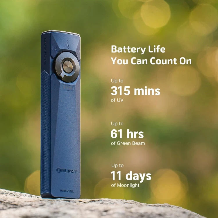 OLIGHT ARKFELDULTRA3RNBCW Arkfeld Ultra 3-in-1 EDC Flashlight with O-aluminum Material Color-Navy Blue CW(5700K~6700K)