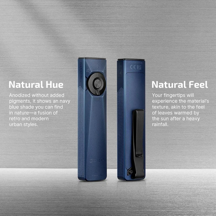 OLIGHT ARKFELDULTRA3RNBCW Arkfeld Ultra 3-in-1 EDC Flashlight with O-aluminum Material Color-Navy Blue CW(5700K~6700K)