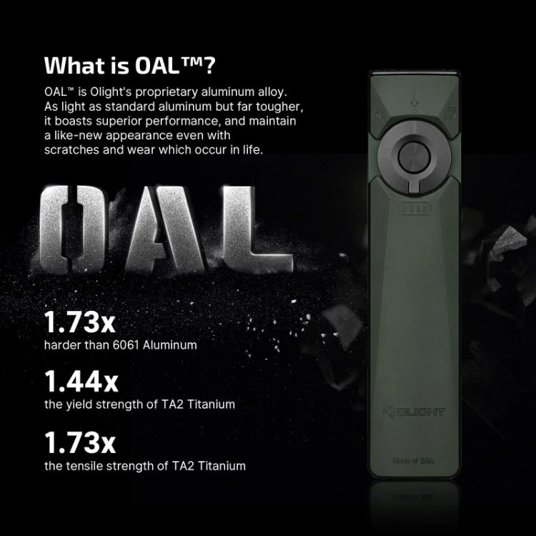 OLIGHT ARKFELDULTRA3ROLGYNW Arkfeld Ultra 3-in-1 EDC Flashlight with O-aluminum Material Color - Olive Grey NW(4000K~5000K)