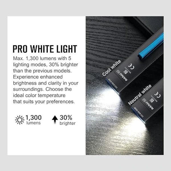 OLIGHT ARKFELDPRO3RBKCWV3 Arkfeld Pro Flat EDC Flashlight with LED Light UV and Laser