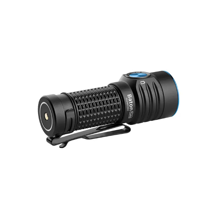 OLIGHT BATONTURBOBKRGL Baton Turbo Compact EDC Flashlight with 510m Long-Range Beam - Black