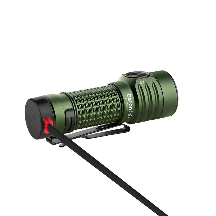 OLIGHT BATONTURBOODGRGL Baton Turbo Compact EDC Flashlight with 510m Long-Range Beam - OD Green