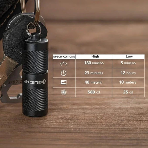 OLIGHT I1R2PROBK i1R 2 Pro Keychain Flashlight