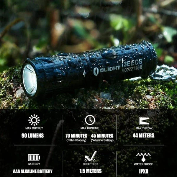 OLIGHT I3EBK i3E EOS Keychain Flashlight