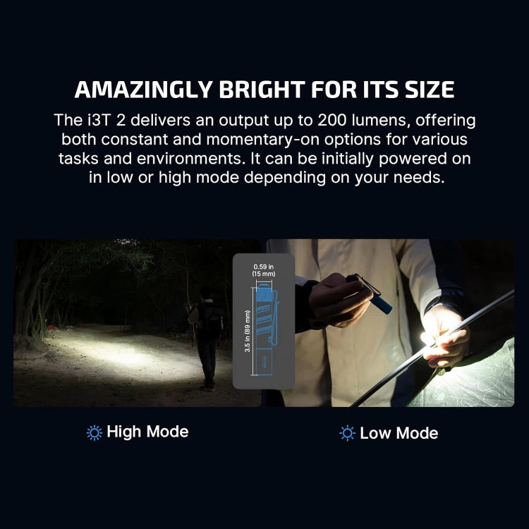 OLIGHT I3T2MB i3T 2 EOS Small EDC Flashlight - Midnight Blue