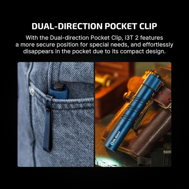 OLIGHT I3T2MB i3T 2 EOS Small EDC Flashlight - Midnight Blue