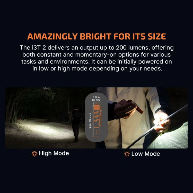 OLIGHT I3T2OG i3T 2 EOS Small EDC Flashlight - Orange