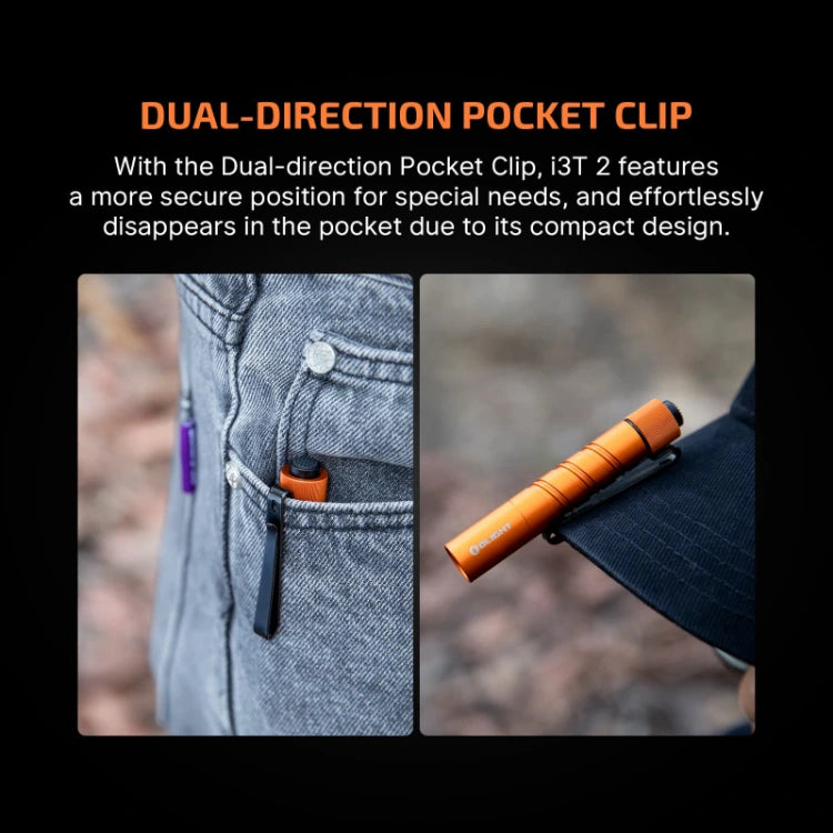 OLIGHT I3T2OG i3T 2 EOS Small EDC Flashlight - Orange