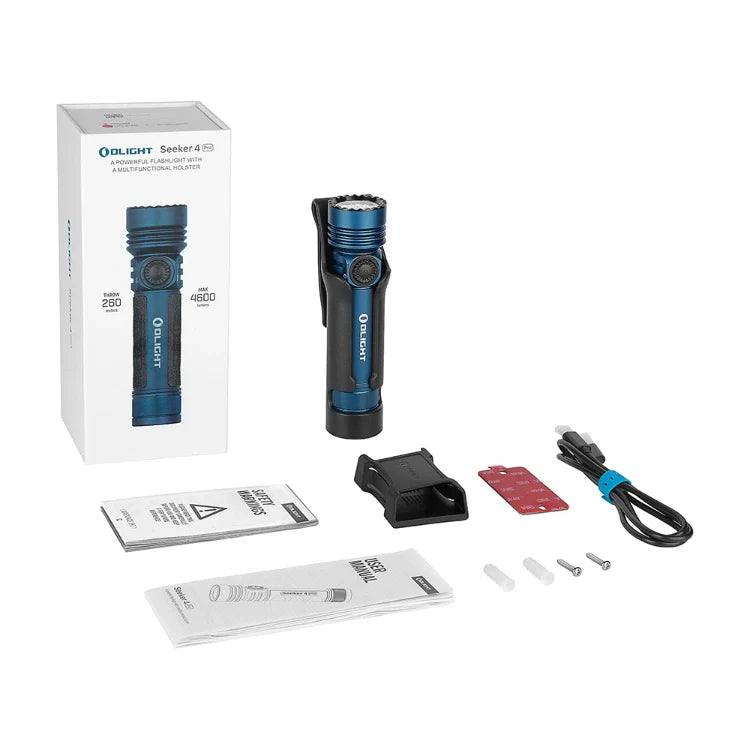 OLIGHT SEEKER4PROMNBUREGULAR Seeker 4 Pro High Power Flashlight - Midnight Blue CW(5700~7000K)
