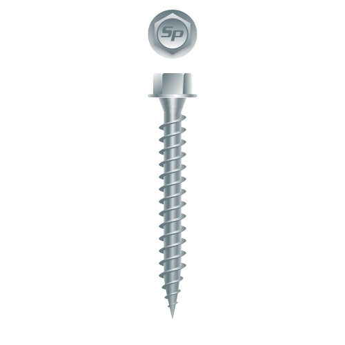 PG948 - Strong-Point Unslotted Indented Hi-Hex Washer Head w/Shoulder, Type S, Strong Shield Coated, 9-15 x 3, Box of 1,500