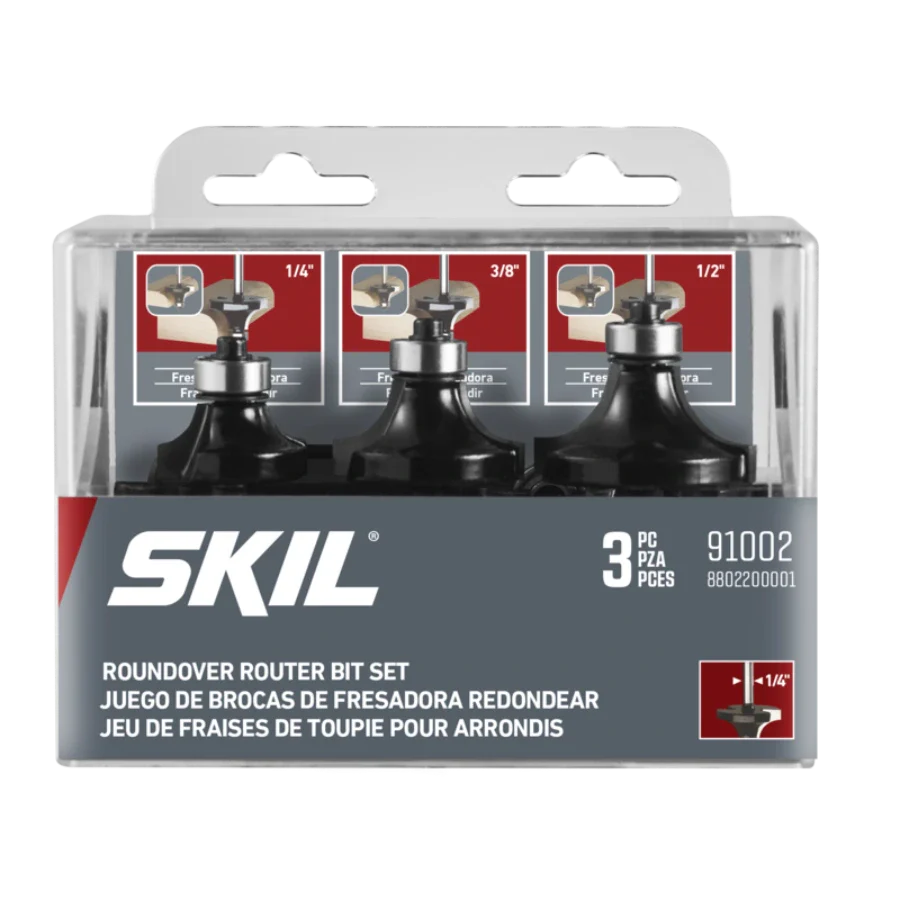 SKIL 91002 3pc Carbide Roundover Set
