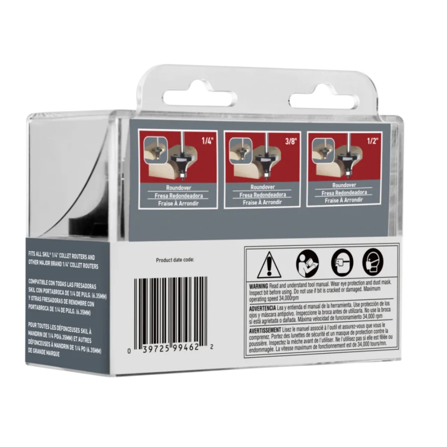 SKIL 91002 3pc Carbide Roundover Set