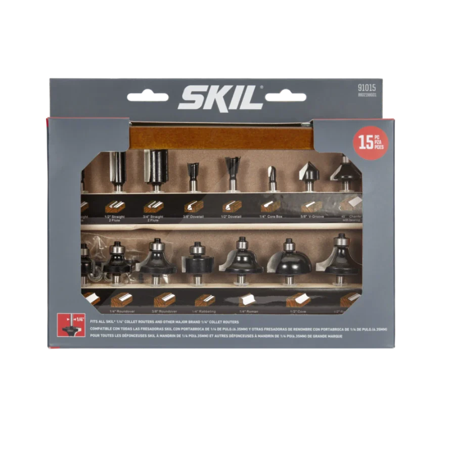 SKIL 91015 15pc Router Bit Set w/ Instructions