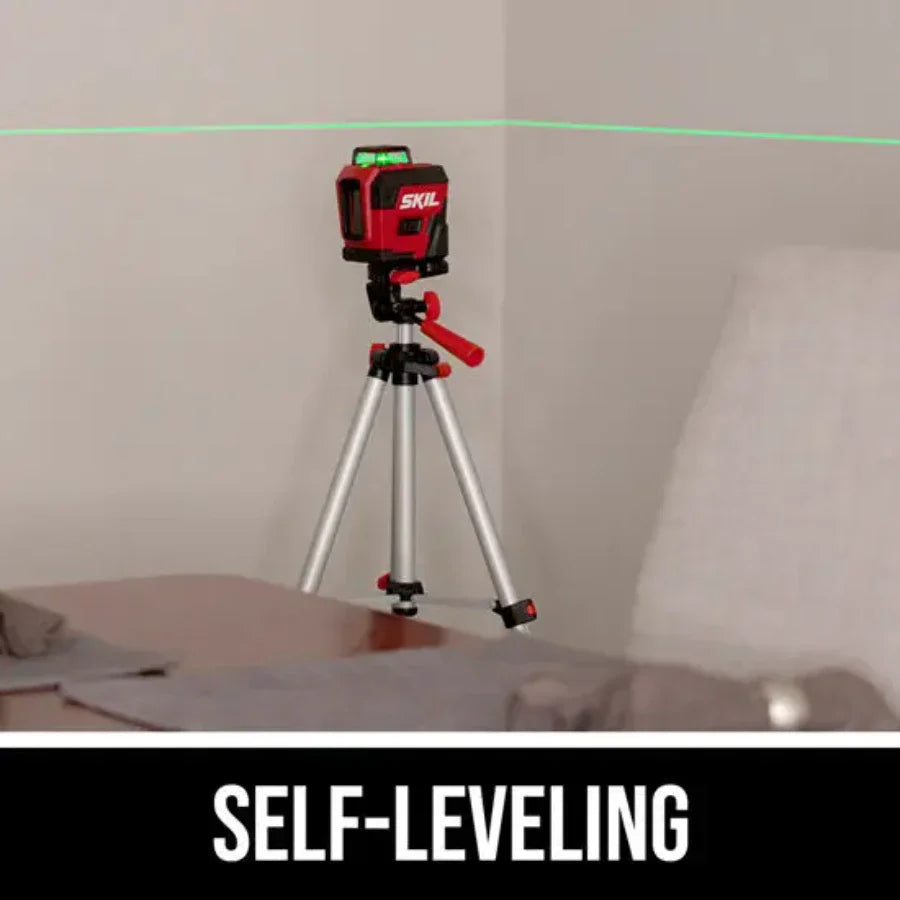 SKIL LL9322G-01 Láser de línea cruzada verde de 360 grados con trípode