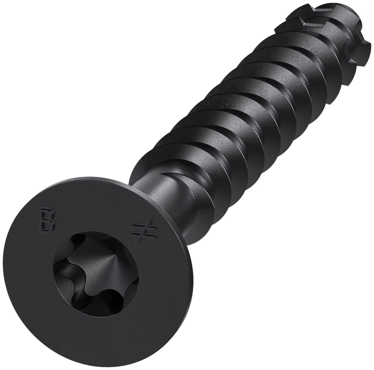 Simpson Strong-Tie TNTBL25214TF Titen Turbo™ — 1/4 in. x 2-1/4 in. 6-Lobe Flat-Head Concrete and Masonry Screw, Black (100-Qty)