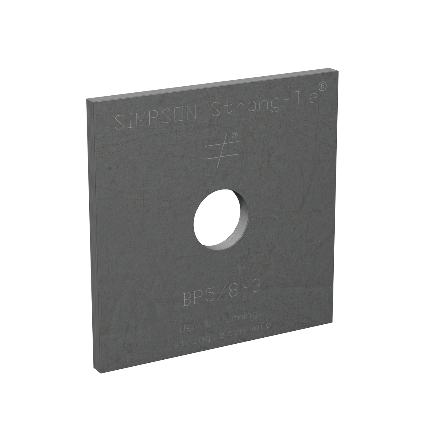 Simpson Strong-Tie BP 5/8-3 BP 3 in. x 3 in. Bearing Plate with 5/8 in. Bolt Dia. (Pack of 50)