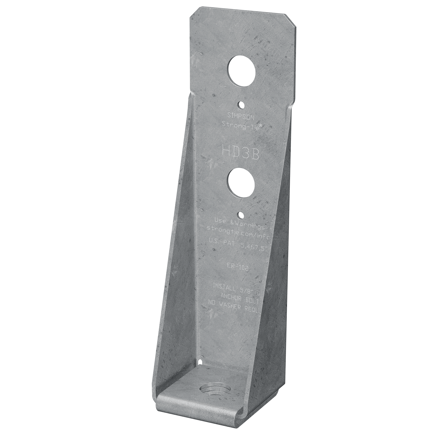 Simpson Strong-Tie HD3BHDG HDB 8-5/8 in. Hot-Dip Galvanized Bolted Holdown