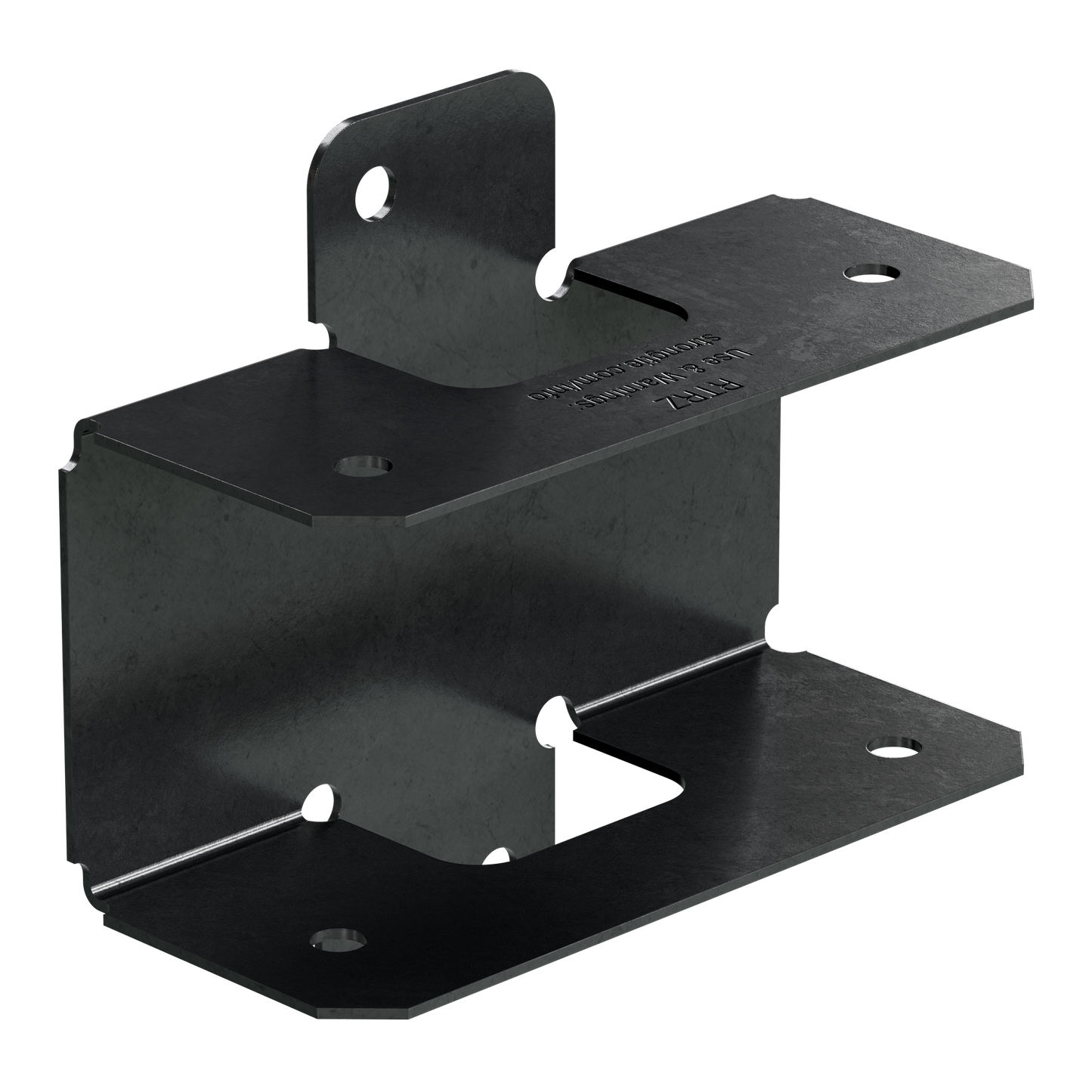 Simpson Strong-Tie APRTR Outdoor Accents® ZMAX®, Black Powder-Coated Rigid Tie® Rail Connector for 2x Joist/Post (Pack of 20)