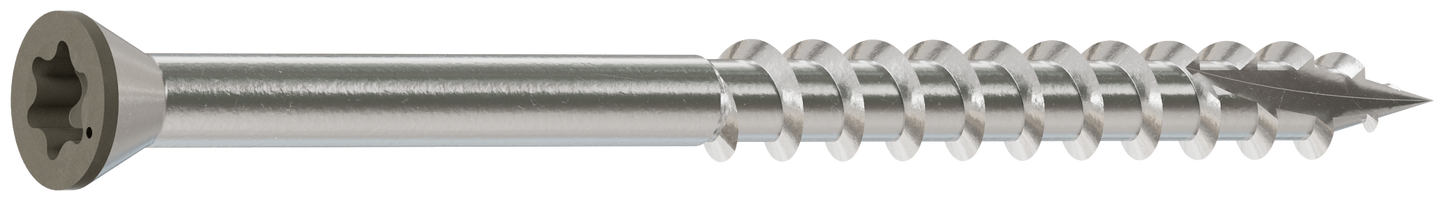 Simpson Strong-Tie T07225FT70GR Trim-Head Screw, 6-Lobe Drive — #7 x 2-1/4 in. T-15 Type 316, Gray (70-Qty) (Pack of 5)