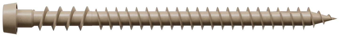 Simpson Strong-Tie DCU234TN02R350 Deck-Drive™ DCU COMPOSITE Screw — #10 x 2-3/4 in. T20, Quik Guard®, Tan 02 (350-Qty) (Pack of 300)