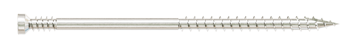 Simpson Strong-Tie FT07300T100 Finish Trim Screw — #7 x 3 in. T10, Trim-Head, Type 316 (100-Qty) (Pack of 5)