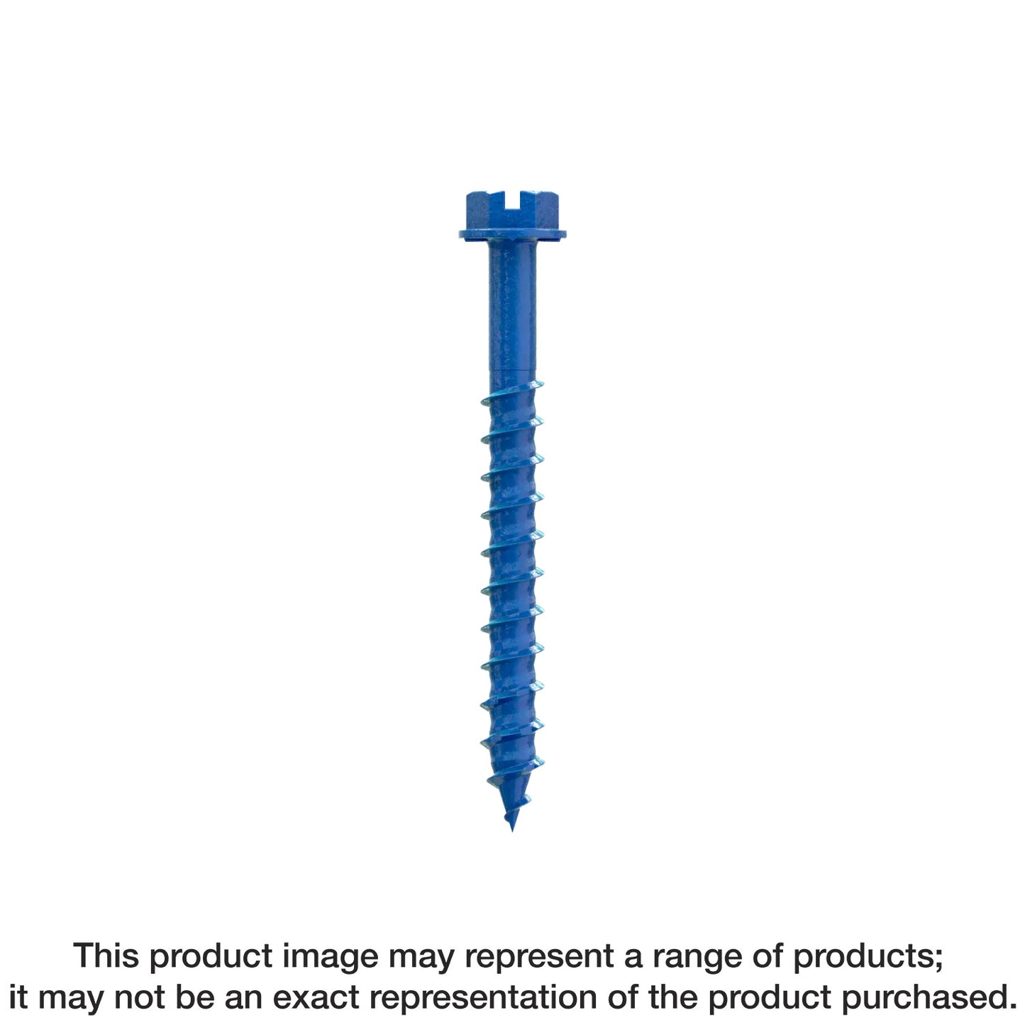 Simpson Strong-Tie TNT25214H Titen Turbo™ — 1/4 in. x 2-1/4 in. Hex-Head Concrete and Masonry Screw, Blue (100-Qty) (Pack of 420)