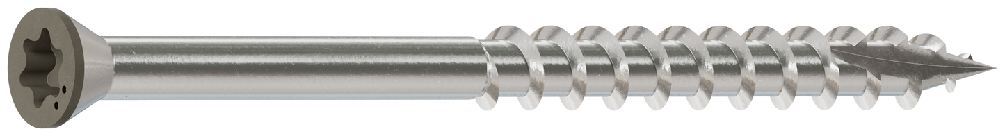 Simpson Strong-Tie S07225FTBGR Trim-Head Screw, 6-Lobe Drive — #7 x 2-1/4 in. T15 Type 305, Gray (1750-Qty)