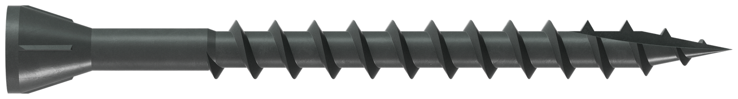 Simpson Strong-Tie DTHQ2S Trim-Head Screw, Type-17 Point — #8 x 2 in. #2U Square Drive, Quik Guard® (2000-Qty) (Pack of 100)